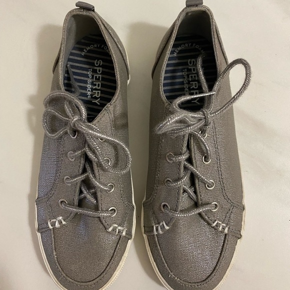 Sperry Lounge LTT metallic canvas sneakers - Picture 1 of 3